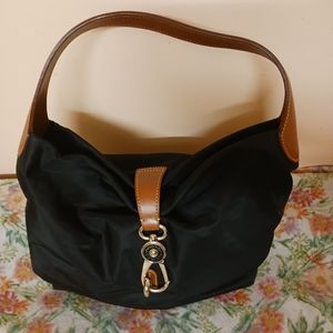 Dooney & Bourke Nylon And Leather Hobo Shoulder Bag